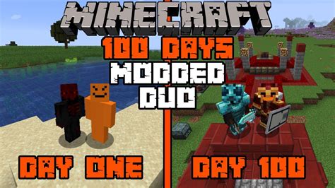 Minecraft 100 days MODDED DUO - YouTube