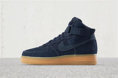 NIKEiD Air Force 1 High Indigo Denim & Gum Sole | Hypebeast