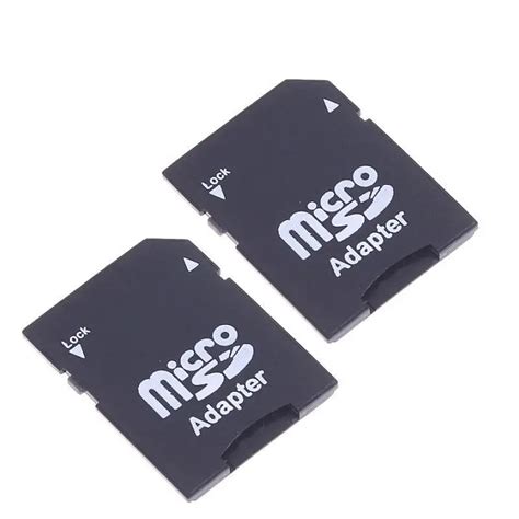 2PC Micro SD TransFlash TF to SD SDHC Memory Card Adapter SD Card ...