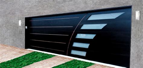 Contemporary Black Garage Doors — Randolph Indoor and Outdoor Design