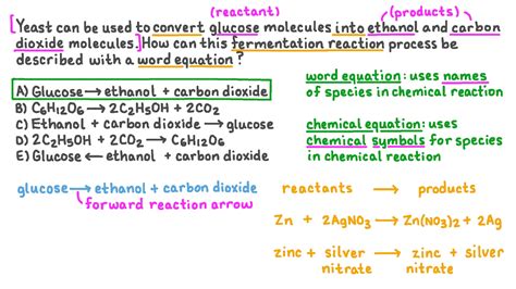 Question Video: Identifying the Word Equation That Represents the ...