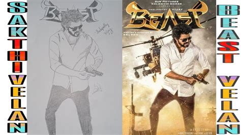 Varisu Thalapathy Vijay Drawing 2021|Beast Vijay Drawing|Vijay beast ...