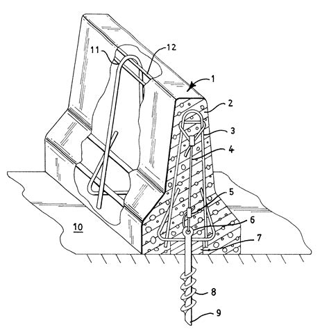 Patent US6679649 - Barrier wall apparatus and method of construction ...