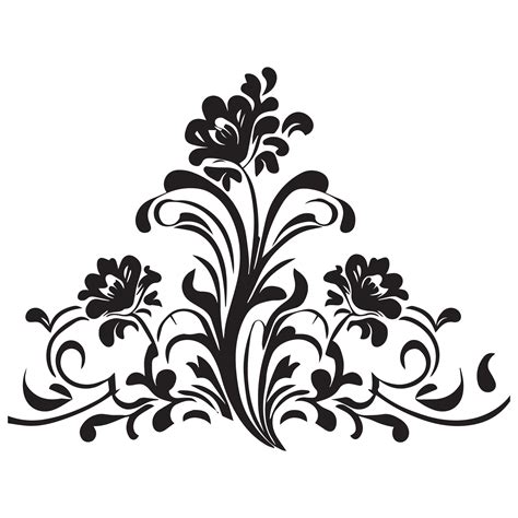 Floral Flower Vector Line art Illustration, Floral Flower vector ...