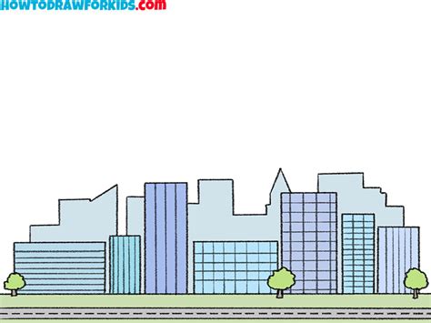 How to Draw a Cityscape - Easy Drawing Tutorial For Kids