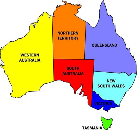 Australia map states - States of Australia map (Australia and New ...