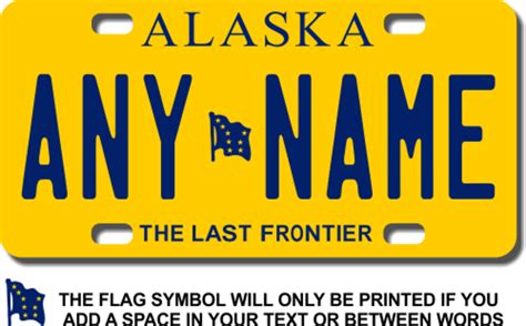 Personalized Alaska License Plate for Bicycles, Kid's Bikes, Carts ...