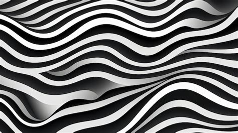 Premium Photo | A black and white striped pattern is shown in this image.