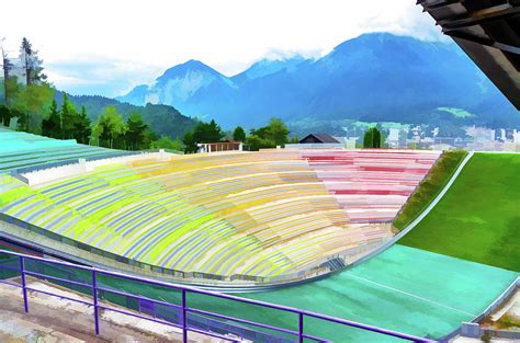 Innsbruck Olympic Stadium II Digital Art by Borja Robles - Pixels