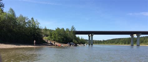 Paddling Near Edmonton, Alberta, Canada: North Saskatchewan River ...