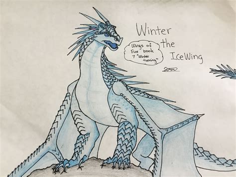 Winter the IceWing | Wings of fire dragons, Wings of fire, Drawings