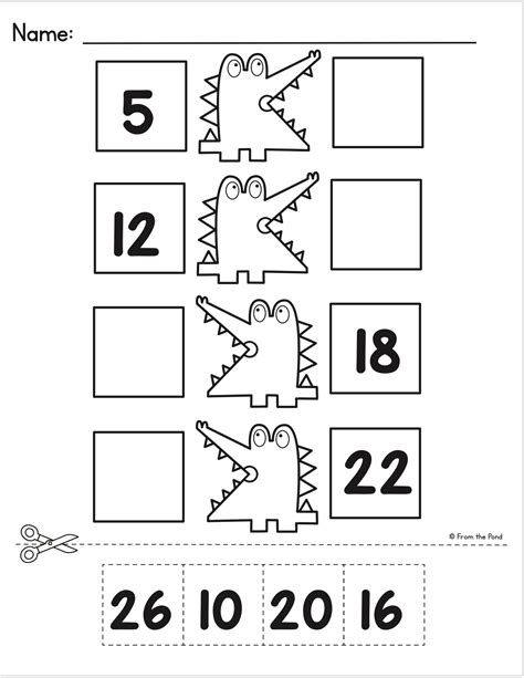 Greater Than / Less Than - Crocodile Crunch | Numbers preschool, Math ...