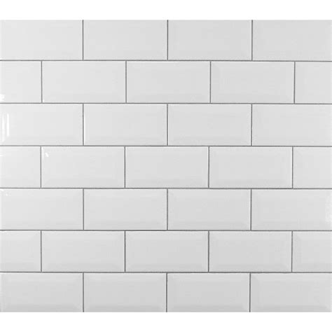 Mulia Tile Classic Beveled Ceramic Subway Tile in White & Reviews | Wayfair