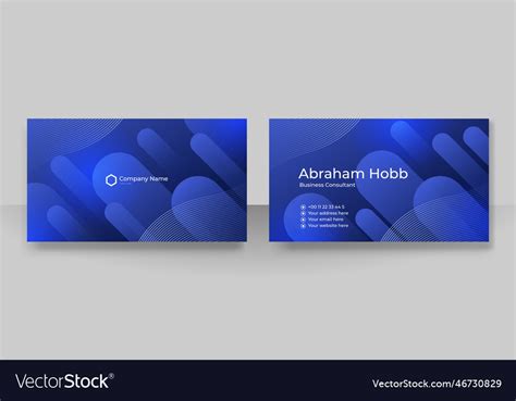 Modern stylish blue business card design creative Vector Image