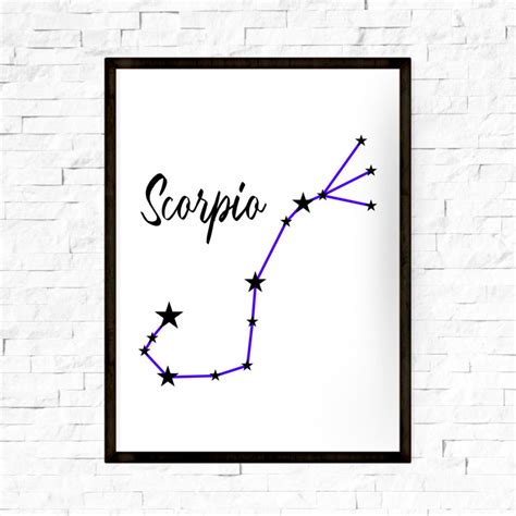 Scorpio Zodiac Sign and Constellation Art Print | Mantra + Moon