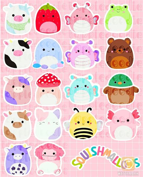 Squishmallow Stickers Printable