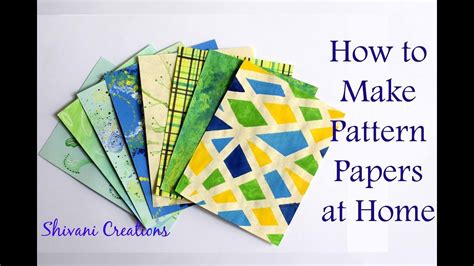 How to make Pattern Papers at home/ Easy way of making Pattern Papers ...