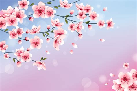 Realistic Peach Blossom Background 16330187 Vector Art at Vecteezy