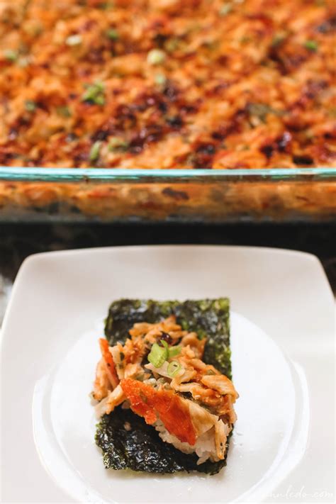 Salmon Sushi Bake Recipe // Easy Entertaining Meals - Ann Le Do