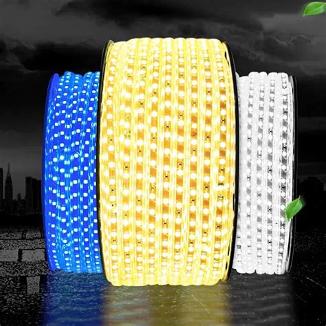 Plastic Cover Waterproof Led Strip Light AC220V Diode Tap SMD3014 120 ...