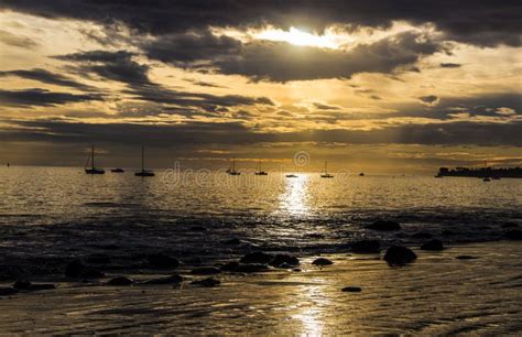 Butterfly Beach Sunset Winter Day Stock Image - Image of winter, waves ...