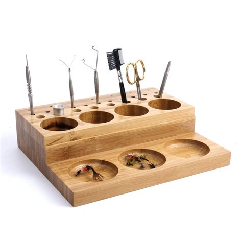 Creative Angler Wooden Fly Tying Tool Organizer and Station That Holds ...