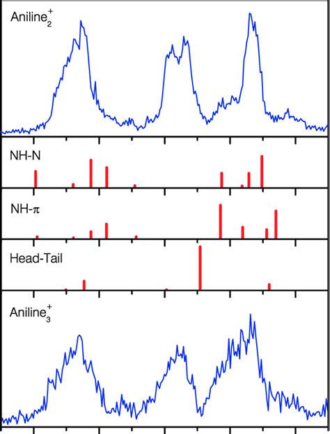 IR excitation spectrum of aniline 2 + and aniline 3 + complexes in ...