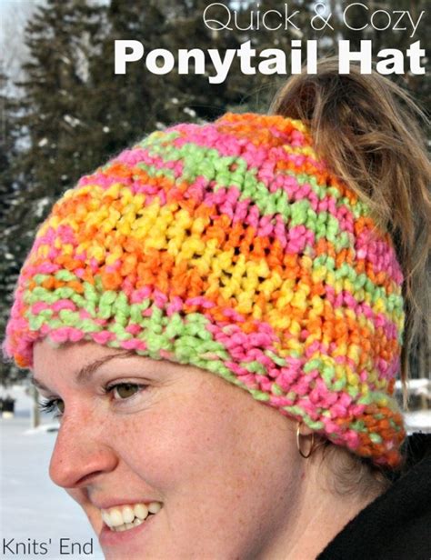 Another Easy Ponytail Hat Pattern – Knitting