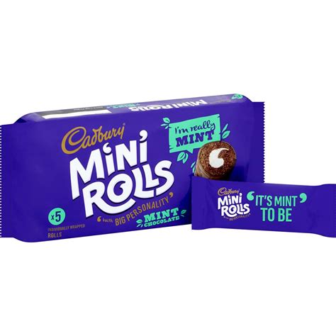 Cadbury Mint Mini Rolls 5 Pack | Woolworths