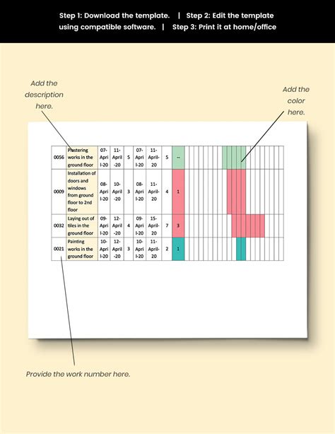 Construction Look Ahead Schedule Template