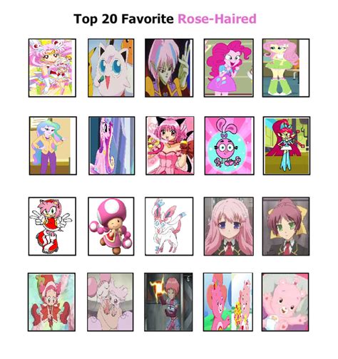 Top 20 Favorite Rose-Haired characters - my way by Britishgirl2012 on ...