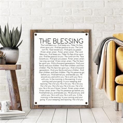 The Blessing Lyrics Wall Decor Metal Print on Reclaimed Wood - Etsy