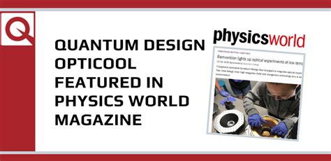 Physics World magazine features Quantum Design OptiCool - QD UK