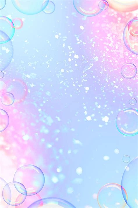 Download free image of Bubbly pastel holographic gradient background by ...