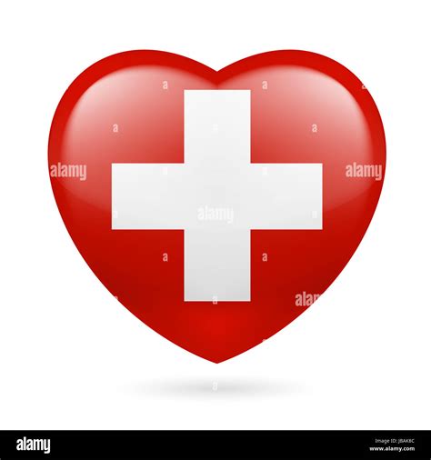 Heart with Swiss flag colors. I love Switzerland Stock Photo - Alamy