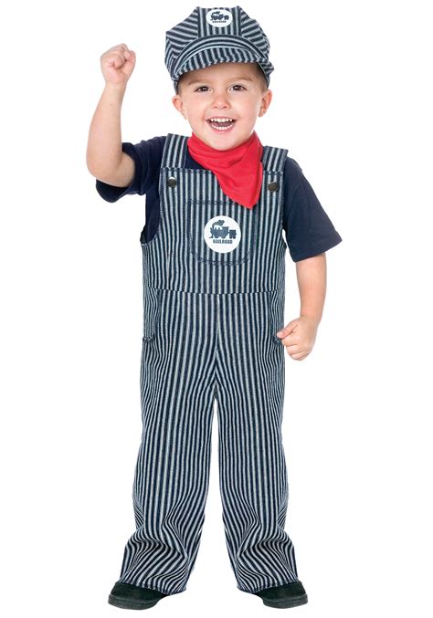 Toddler Train Conductor Costume - Kids Railroad Worker Costume