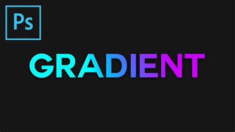 Photoshop: Gradient Text Effect [8] - YouTube