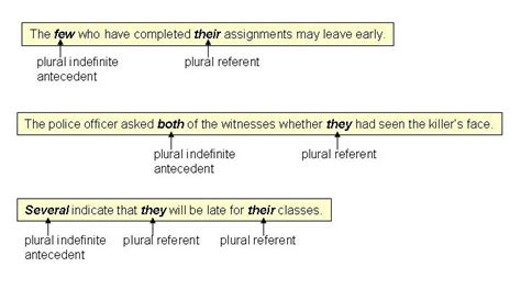 Pronoun - Antecedent Agreements