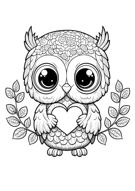 Hedwig Colouring Pages Owl Coloring Owls Cute Animal Printable | Porn ...