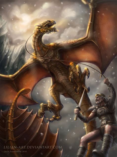 Dragon and Beowulf | Dragones, Barcos, Altar