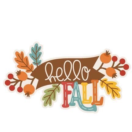 Hello Fall Title Scrapbook title svg cuts scrapbook cut file cute ...