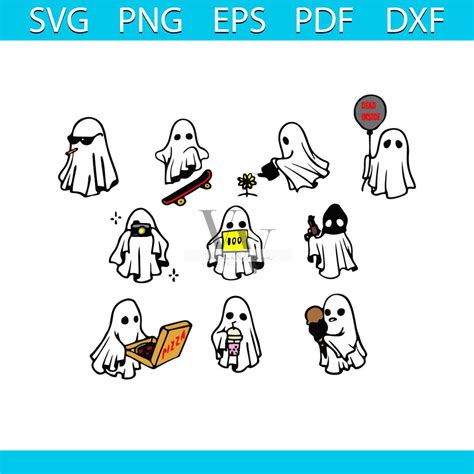 Bundle Cute Ghost svg, Ghost Clipart, Cute ghost svg, Boo sv - Inspire ...