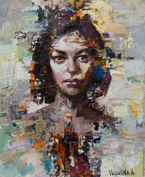 Abstract woman portrait painting, Original oil painting | Portrait ...