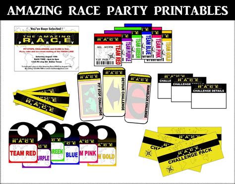 Reviews She ROTE: Amazing Race Party Printables Set REVIEW | Amazing ...