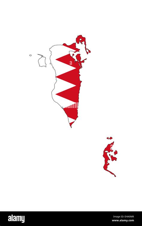 Bahrain Flag Map