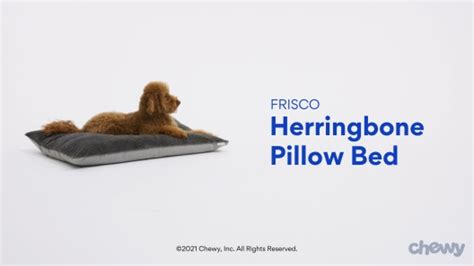 Discontinued - FRISCO Herringbone Pillow Dog & Cat Bed, Grey, X-Large ...