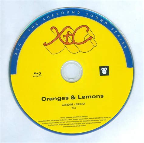 XTC - Oranges & Lemons (1989) {CD+BLU-RAY Ape House The Surround Sound ...