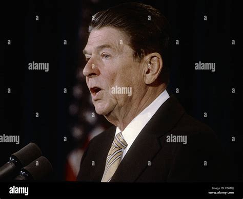 Washington, DC. USA, MAY, 1984 President Ronald Reagan portrait Credit ...