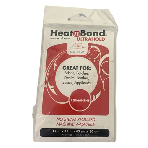 Heat n Bond Ultra Hold Iron-On Adhesive 17" x 12", Sova Enterprises