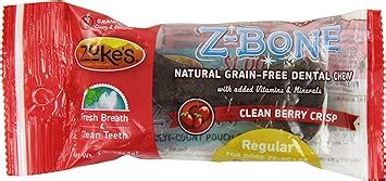 Amazon.com : Zuke'S Z-Bones Dog Dental Chews, Clean Berry Crisp ...